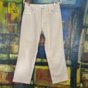 Vervet Wide Leg Cropped high rise Jean Size 30 in sand